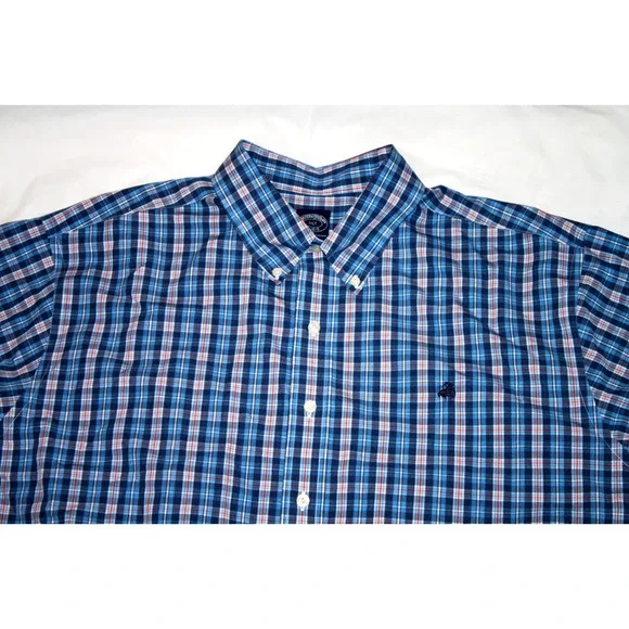 Brooks Brothers 1818 Mens Short Sleeve Button Down Shirt Size 1XLT - Picture 2 of 6